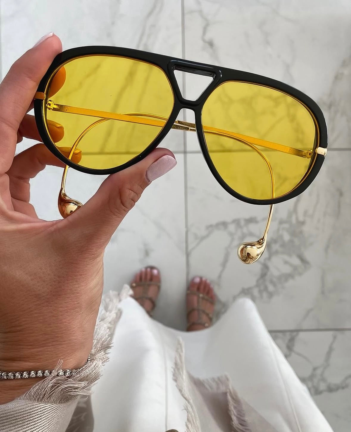 Слънчеви очила Amira Yellow